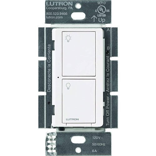 Lutron PD-6ANS-WH Caseta Smart Home Switch, Works with Alexa, Apple HomeKit, Google Assistant, White