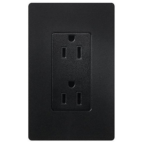 Lutron SCR-15-MN 15A Receptacle, Midnight