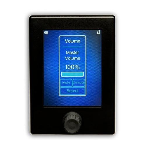 LEA Professional LEA CS TOUCH - BLK Connect Series Touch PoE Powered Wall Controller with Rotary Knob, Black