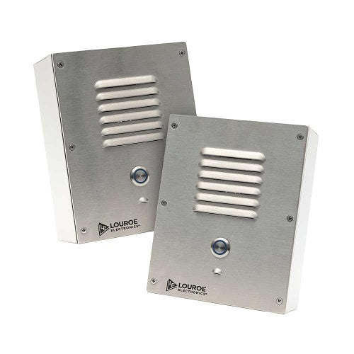 Louroe LE-885 DigiFact 885 Omni-Directional Indoor/Outdoor Wall-Mounted Push Button IP Network Speaker Microphone, Two-Way