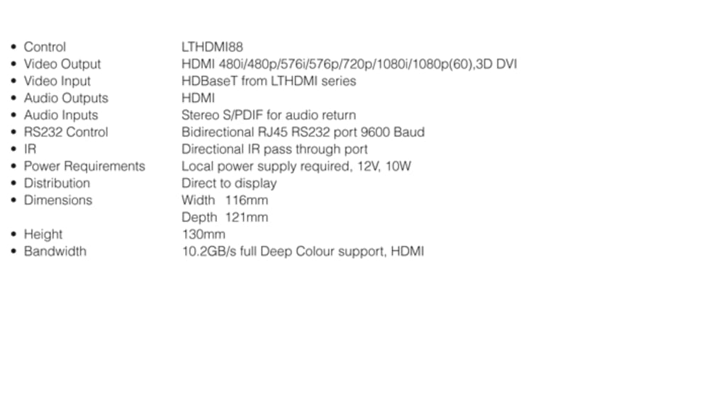 HDBaseT Receiver