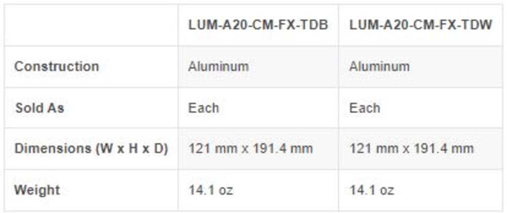 Luma X20 7in Ceiling Extension Mount For Fixed Dome/Turret Extension Junction Box (White)