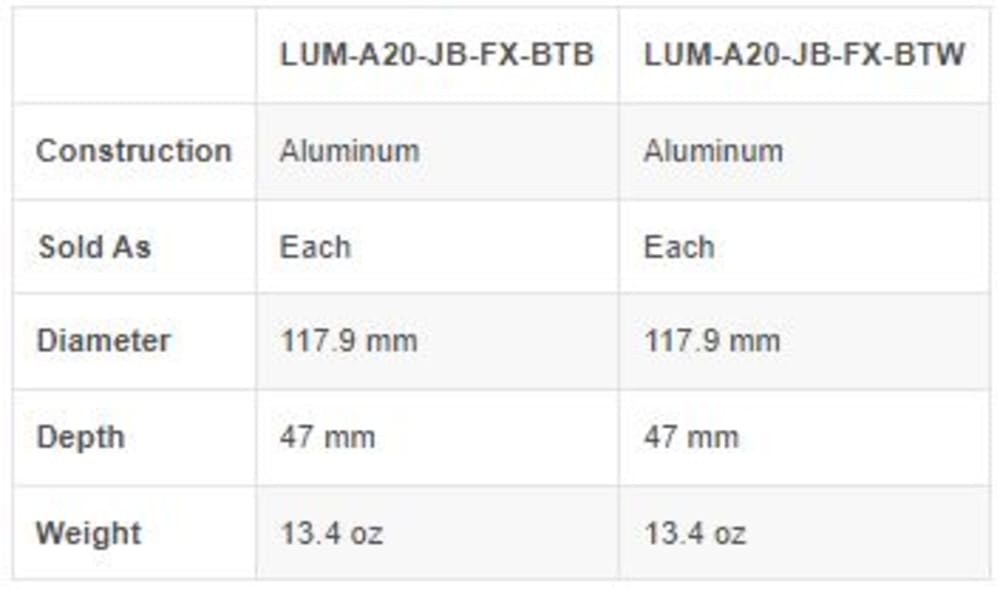 Luma X20 Fixed Bullet & Turret Extension Junction Box (Black)
