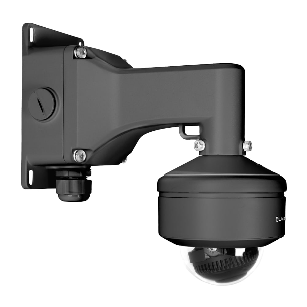 Luma X20 Wall Mount Bracket W Junction Box for Fixed Dome  Black