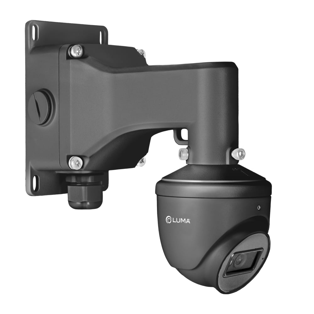 Luma X20 Wall Mount Bracket W Junction Box for Fixed Dome Black