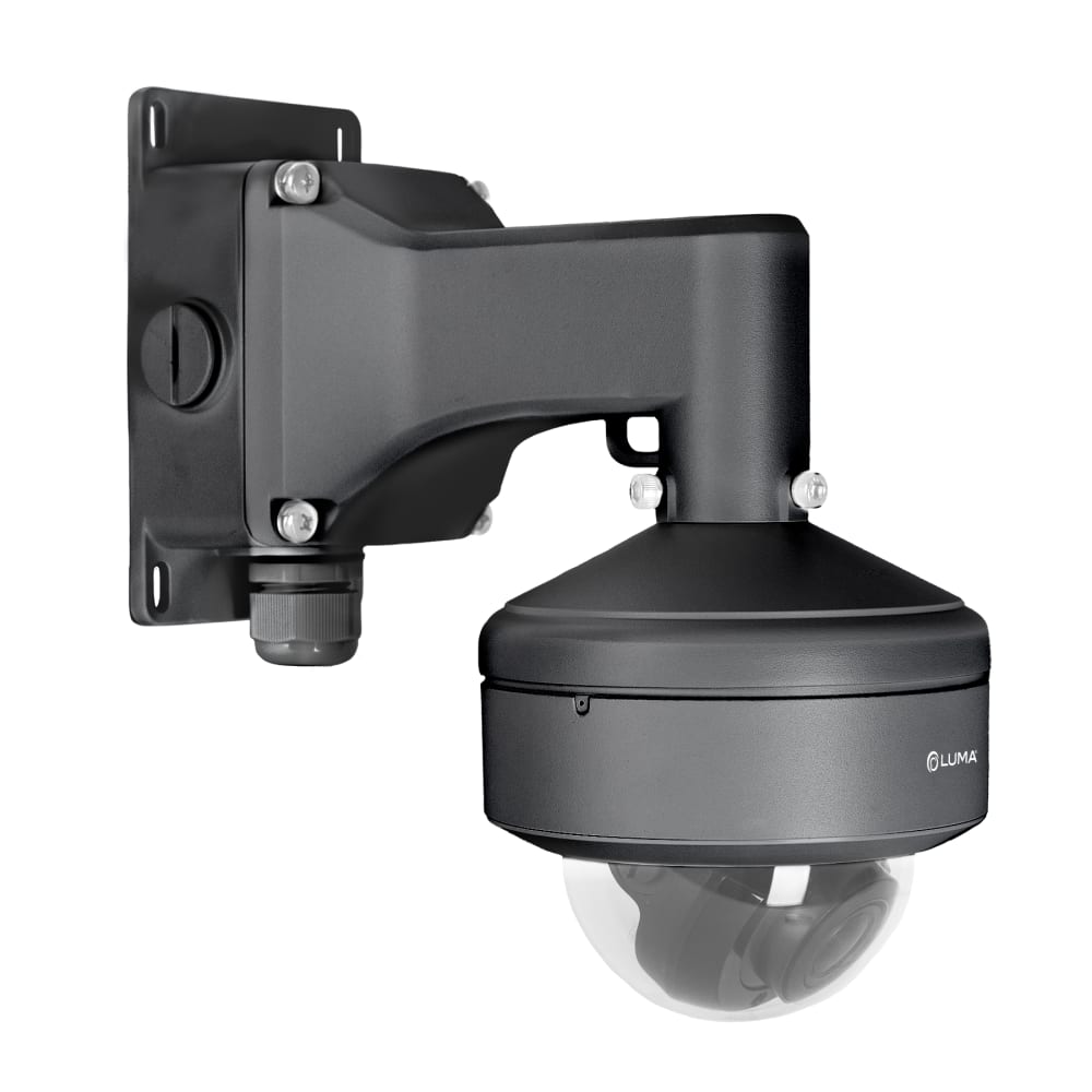 Luma X20 Wall Mount Bracket W Junction Box for Varifocal Dome Black