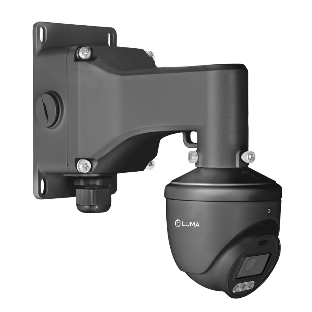 Luma X20 Wall Mount Bracket W Junction Box for Varifocal Turret Black