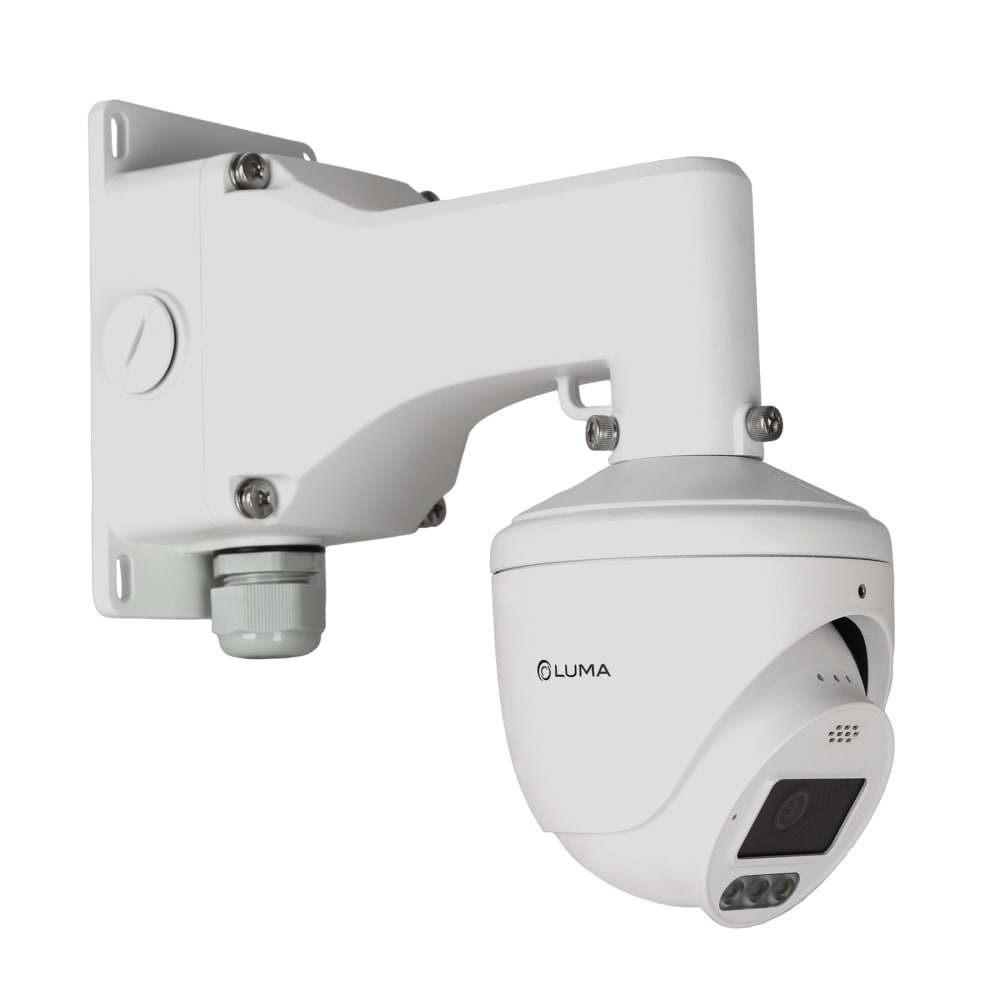 Luma X20 Wall Mount Bracket W Junction Box for Varifocal Turret White