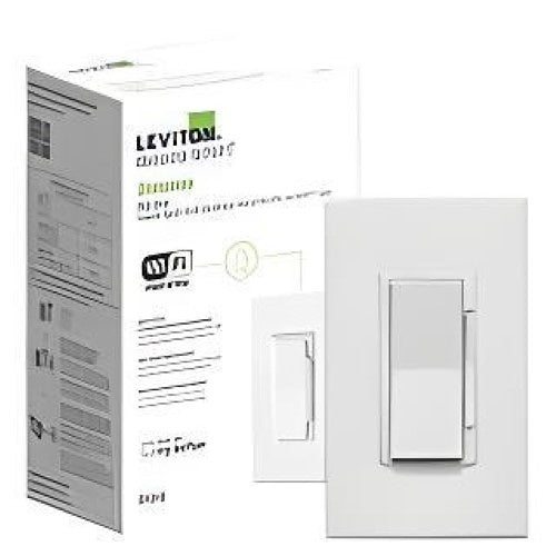 Leviton D26HD-R02-1RW D26HD Decora Smart Dimmer Switch, Wi-Fi 2nd Gen, Neutral Wire Required