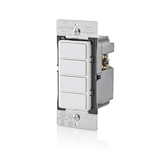 Leviton DW4BC-1BW DECORA Smart Wi-Fi 4-Button Central