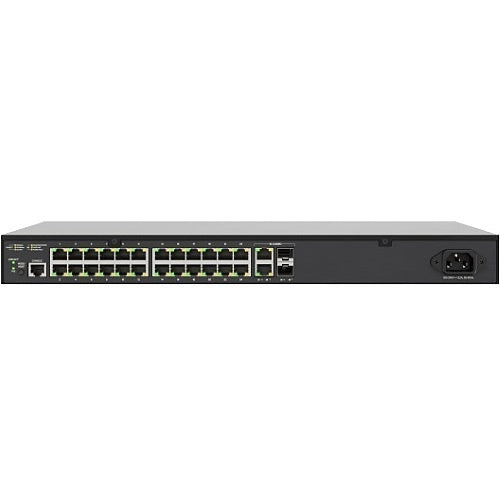 Luxul SW-615-24P-R 24 PoE+/ 4 (10G) SFP+ Rear-Facing Ports, 1 Gb L2/L3 Managed Switch, US Power Cord