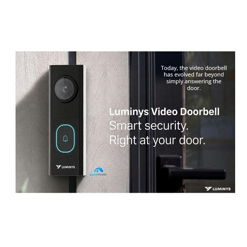 Luminys DW401-CW01 4MP Wired Video Doorbell Kit, IR 10.1m (33\'), Built-In Microphone and Speaker
