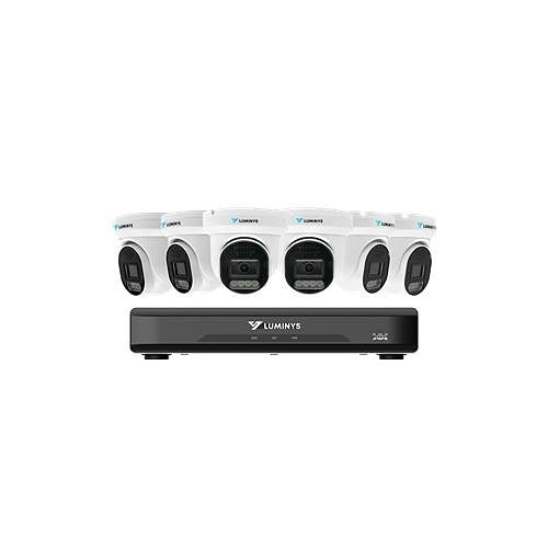 Luminys K56-8L1A2 LumiLuxLite IP Kit, Includes 8-Channel 5MP NVR with 2TB HDD and (6) 5MP LumiLuxLite Turret Cameras