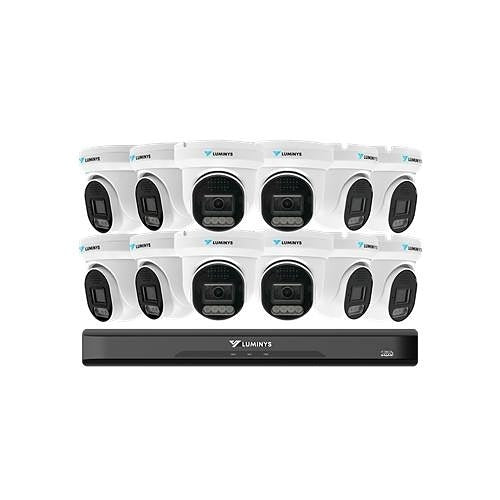 Luminys K5T-16L2A4 LumiLuxLite IP Kit, Includes 16-Channel 5MP NVR with 4TB HDD and (12) 5MP LumiLuxLite Turret Camera