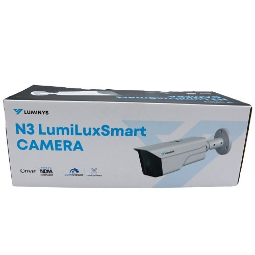 Luminys N3B-8LAV LumiLuxSmart N3 Starter Series 8MP Outdoor Bullet IP Camera, 2.7-13.5mm Motorized Lens, Dual-Illumination, White