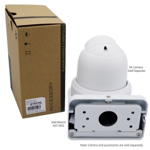 Luminys N3T‑W02 Wall Mount Bracket for N3T‑5KA2 Turret Cameras, Heavy‑Duty Steel, Black