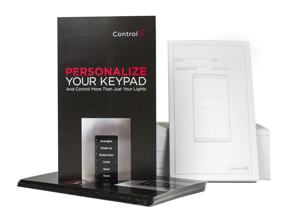 Control4® Smart Lighting Personalization Notepads