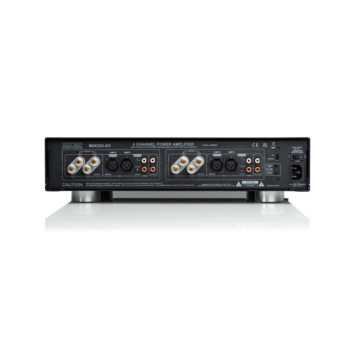 Musical Fidelity M6X250.4/2 4 Channel Power Amplifier Bridgeable to 2 Channel 8 ohm