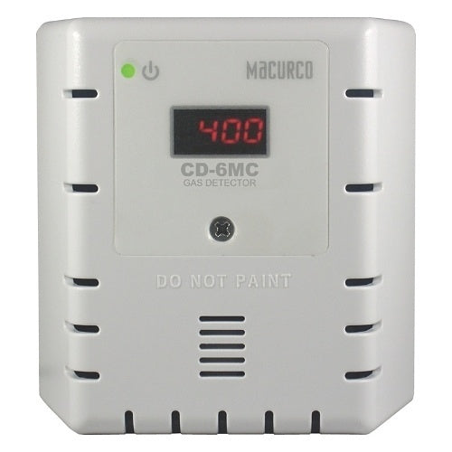 Macurco CD-6MC Series Carbon Dioxide CO2 Fixed Gas Detector, Manual Calibration Only, 12-24V, White