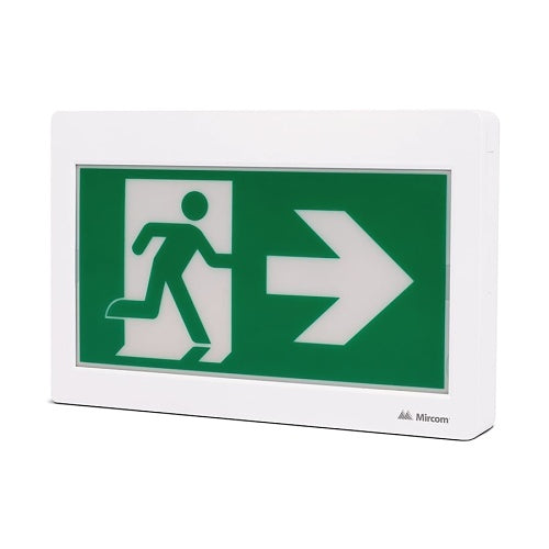 Mircom ELRM-100 LED Running Man Sign with Battery Backup