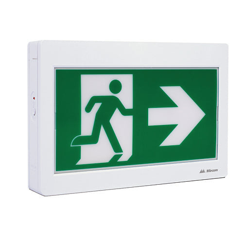 Mircom ELRM-100 LED Running Man Sign with Battery Backup
