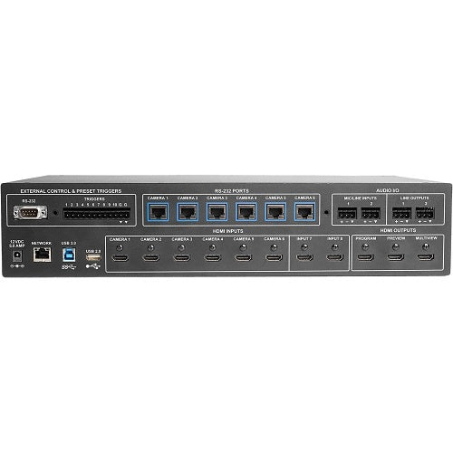Vaddio 999-5660-500 AV Bridge MatrixMIX Production System, Includes Switcher and PCC Controller, Black