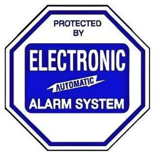 Maxwell YS-102 Security Sign, Mounted to 36" Stake, Blue