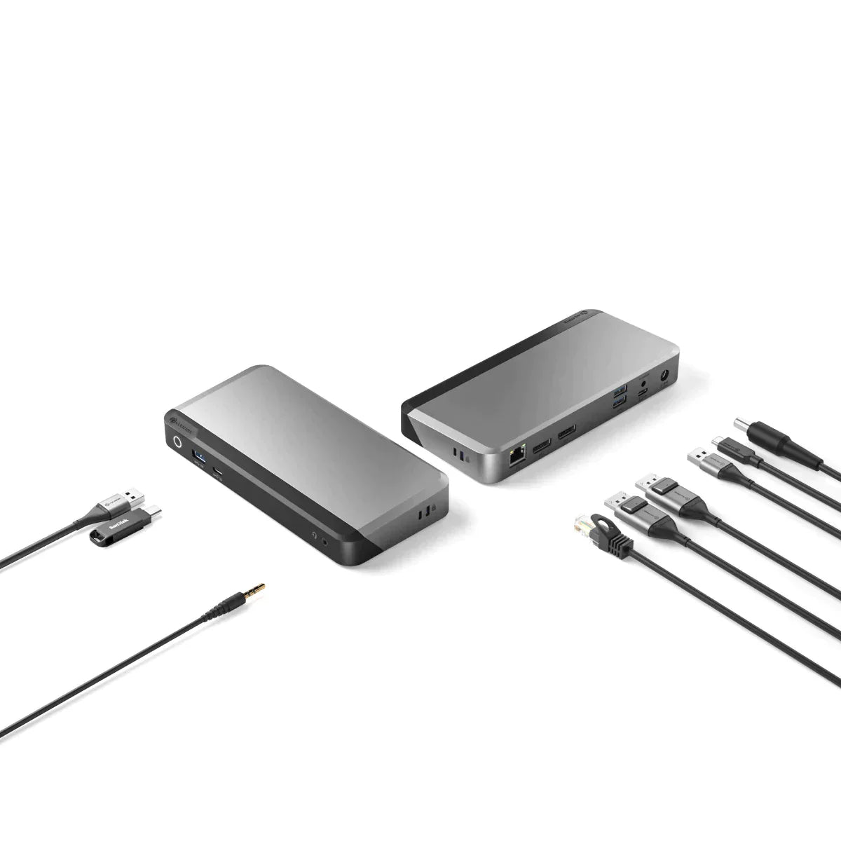Alogic Docking Station USB-C Dual Monitor with 65W Power Delivery 2x DisplayPort 4k Ultra HD MX2 - Space Grey
