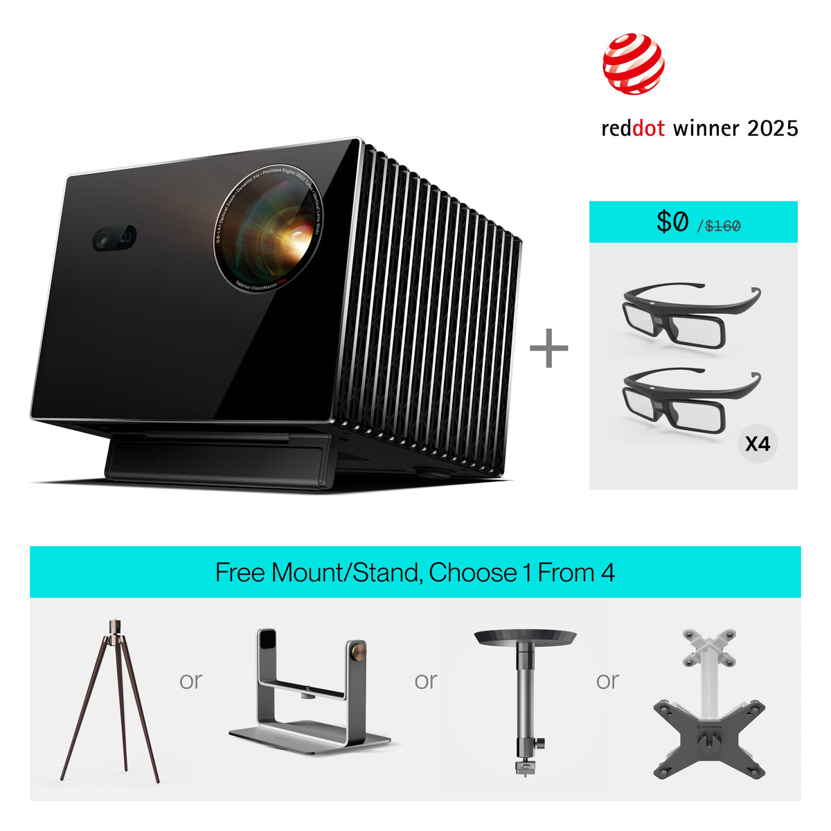 Valerion - 4K Triple Laser - 3000 Lumens | Max