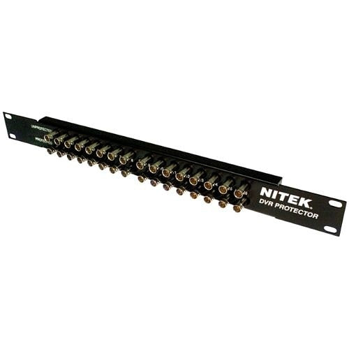 Nitek DVRPTR16 16-Port DVR Surge Protector, (2) Data Port Surge Protection, 1U RSM