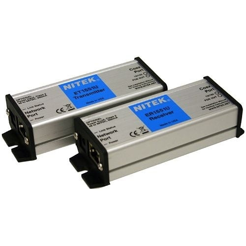 Nitek EL1551U IP Transmitter-Receiver System, 100Mbps of Ethernet Communication