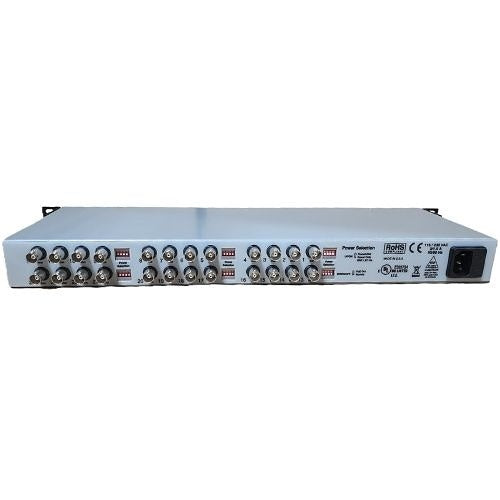 Nitek ER24200C IP Video over Coax Network Extender, Multi-Port, 24-Channel, BNC Coax Jack, RJ45 Connector, 100 Base-TX, 100 to 240 Volt AC, Rack Unit 12\\" Depth