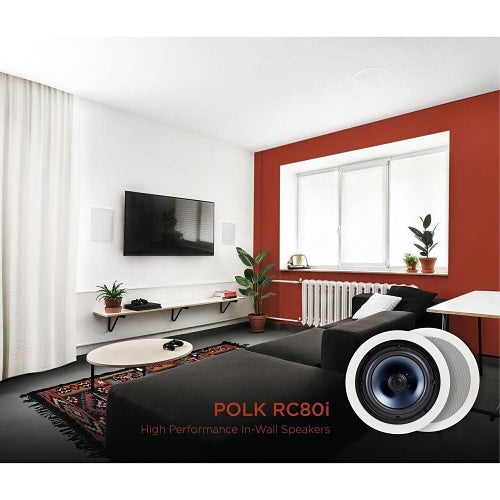 Polk AW0080 RCi Series High-Quality In-Ceiling Speakers with 8\\" Drivers, Pair
