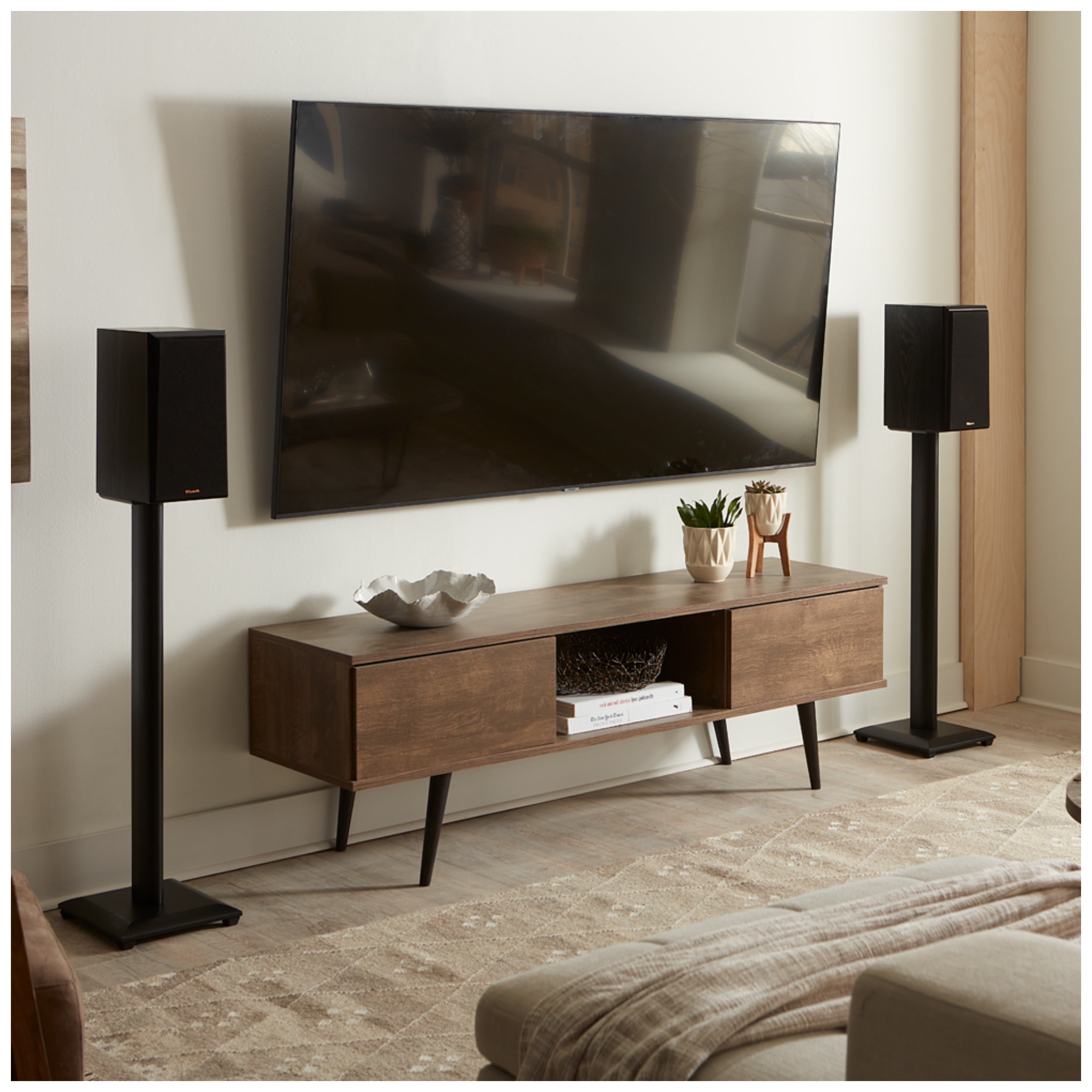 Sanus 36\\" Tall Speaker Stands with 6x6 Top Plate (Pair)