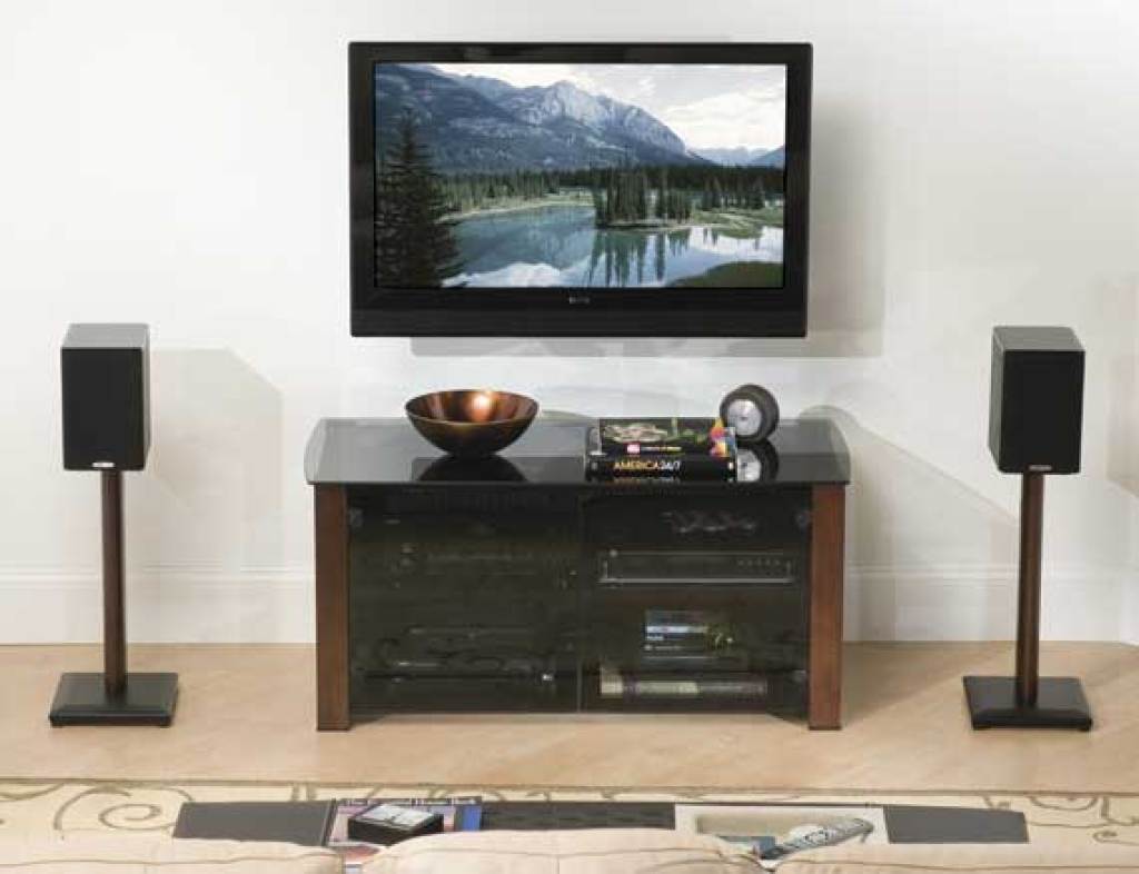 Sanus 18\\" Natural Series Wood Pillar Centre Channel Speaker Stand (Single)