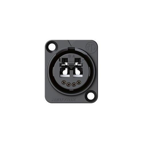 Neutrik NO2-4FDW-1-A Chassis Connector with Black Chromium Plating