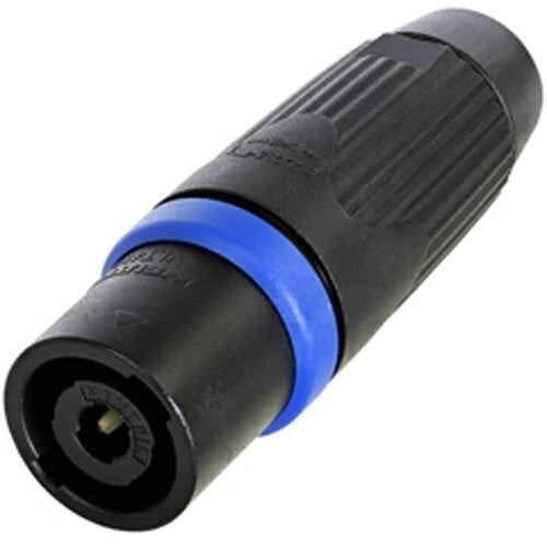 Pan Pacific NLT4MXX-BAG 4-Pole Male Cable Connector, Black Housing, Chuck Type Strain Relief