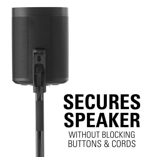 Sanus WSSA1-B1 Sanus WSSA1 Adjustable Height Wireless Speaker Stand for Sonos One, Sonos One SL, Play:1, and Play:3, Black