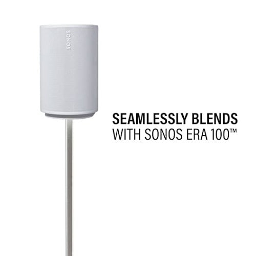 Sanus WSSE1A1-W2 Height-Adjustable Speaker Stand, for Sonos Era 100, White
