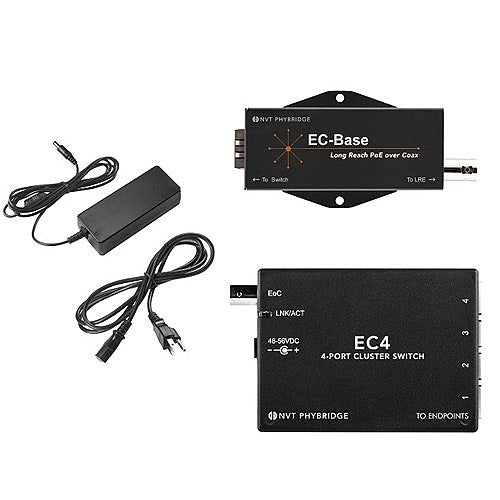 NVT Phybridge EC4 Extender Kit (1) EC4 (1) EC-Base, 55VDC, 110 Watts Power Supply