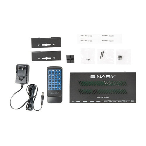 Binary B-660-MTRX-4X2 660 Series 4K HDR HDMI Matrix Switcher, 4x4