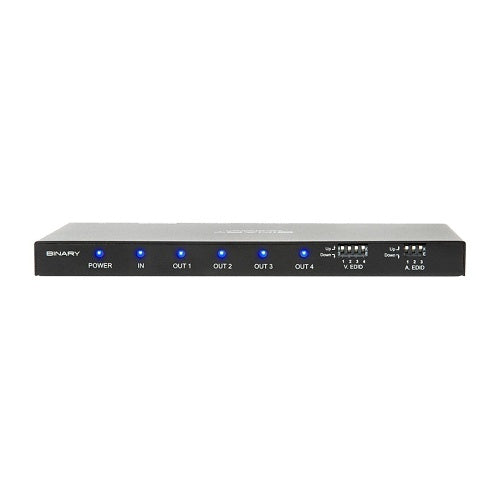 Binary B-260-444-HDR-SP14 4K HDR HDMI Splitter with EDID Control, 1x4