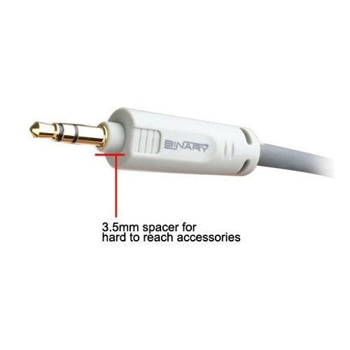 Binary B3-STEREOMINI-.5 B3 Series 3.5mm Mini Stereo to 3.5mm Mini Stereo Cable, 1.64\' (5m)