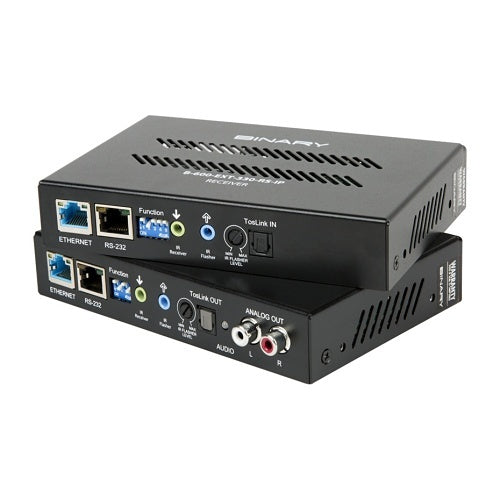 Binary B-600-EXT-330-RS-IP 600 Series 4K Ultra HD HDBaseT Extender with ARC with Optical Audio Return and 2-Way USB