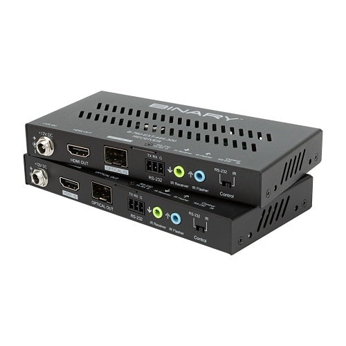 Binary B-760-EXT-444-300 760 Series 4K HDR Fiber Optic Extender with IR and RS-232