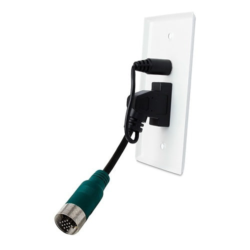 Binary B-EZPLATE-VGA-AUD EZ Series VGA and 3.5mm Stereo Integrated Wall Plate, White