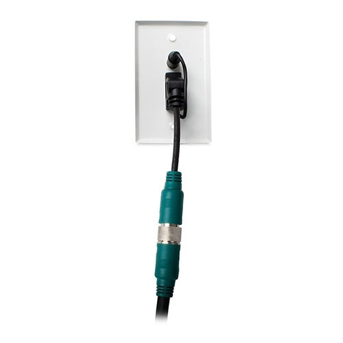 Binary B-EZPLATE-VGA-AUD EZ Series VGA and 3.5mm Stereo Integrated Wall Plate, White