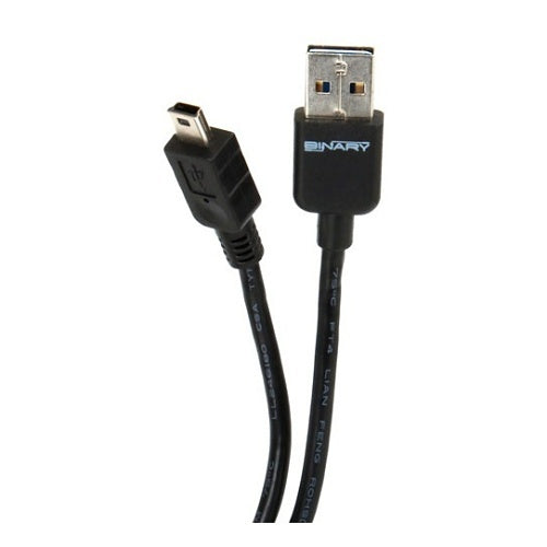 Binary B-USB2-AMINIB-2M USB 2.0 Reversible A Male to Mini B Male Cable, 6.56' (2m)