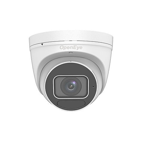 OpenEye OE-C3012T4-S 4MP Outdoor IP Turret Camera, 2.7-13.5mm Motorized Zoom Lens, White