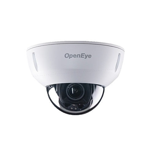 OpenEye OE-CC51D5-150 OWS 5MP Cloud IP Dome Camera, 2.7-13.5mm Varifocal Motorized Zoom Lens, 1.5TB, White
